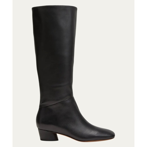 NEW Vince Ramona Knee High Smooth Leather Boot Black - Picture 1 of 7